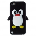 Силиконовый 3D чехол в форме пингвина Penguin для iPod Touch 5 / 6 (черный)